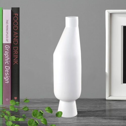 2x 14x52cm Ornament Modern Minimalist Vase Decorative with Narrow tops Wider rounded Body - Image 3