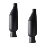 2x 14x52cm Ornament Modern Minimalist Vase Decorative with Narrow tops Wider rounded Body