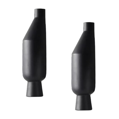 2x 14x52cm Ornament Modern Minimalist Vase Decorative with Narrow tops Wider rounded Body