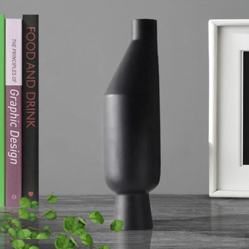 2x 14x52cm Ornament Modern Minimalist Vase Decorative with Narrow tops Wider rounded Body - Image 3