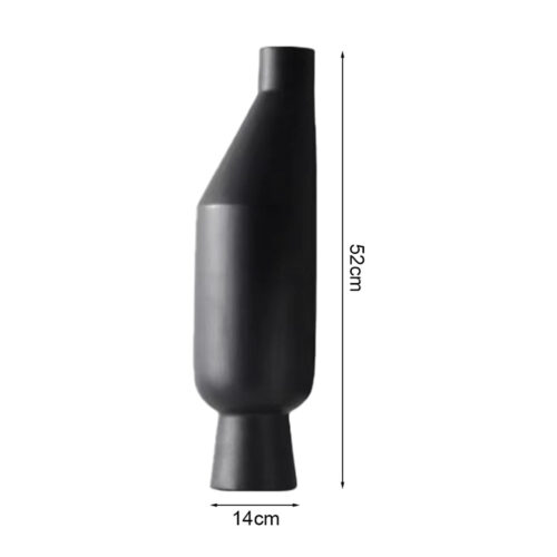 2x 14x52cm Ornament Modern Minimalist Vase Decorative with Narrow tops Wider rounded Body - Image 5