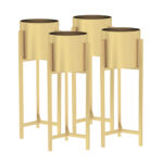 4x 60cm Gold Metal Plant Stand with Flower Pot Holder Corner Shelf Rack Display