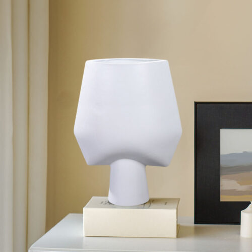 2x 33x43cm White Large Ornament Bodhi House Ceramic Handcrafted Modern Abstract Square Vase Decor - Image 7