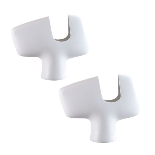2x 44x35cm Ornament Modern Curved Decorative Vase Sculptural Accent Decor