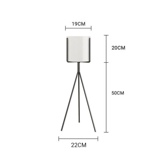 4x 70cm Tripod Flower Pot Plant Stand with White Flowerpot Holder Rack Indoor Display - Image 2