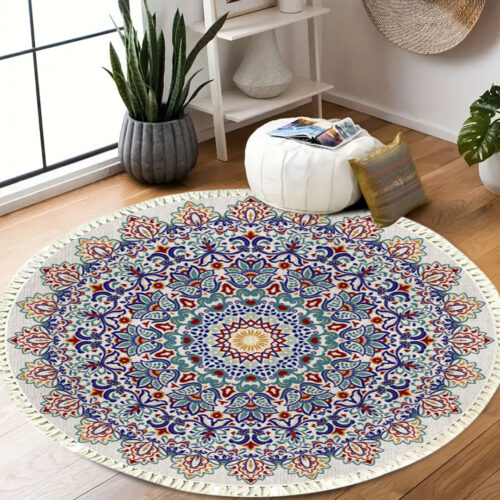 120cm Mandala Round Area Thick Anti-slip Doormat Decor - Image 4