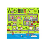 120cm Kids Rug Street Map Play Mat Educational Baby Theme Park Area Rugs