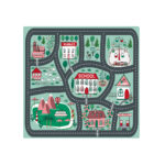 120cm Kids Rug Street Map Play Mat Educational Baby Theme Park Area Rugs