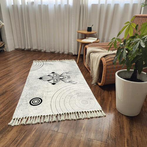 90cm Woven Minimalist Bedroom Area Rug Carpet Decor - Image 2