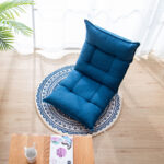 2x Blue Carpet Soft Linen Bohemian Non-Slip Floor Retro Minimalist Round Rug Decor with Tassels