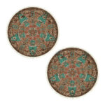 2x 90cm Mandala Round Area Thick Anti-slip Doormat Decor