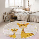 2x 120cm Cute Cartoon Animal Non-Slip Thick Ultra-Soft Carpet Flannel Rug