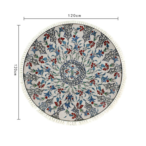 2x 120cm Mandala Area Rug for Living Room Lounge Bedroom Anti-slip Doormat Decor - Image 4