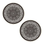 2x 120cm Mandala Modern Ethnic Tassel Print Anti-slip Doormat Decor