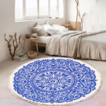 2x 120cm Mandala Round Tapestry Indian Area Rug for Living Room Lounge Anti-slip Doormat Decor
