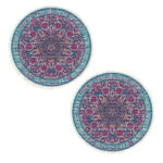 2x 120cm Mandala Area Rug for Living Room Lounge Bedroom Anti-slip Doormat Decor