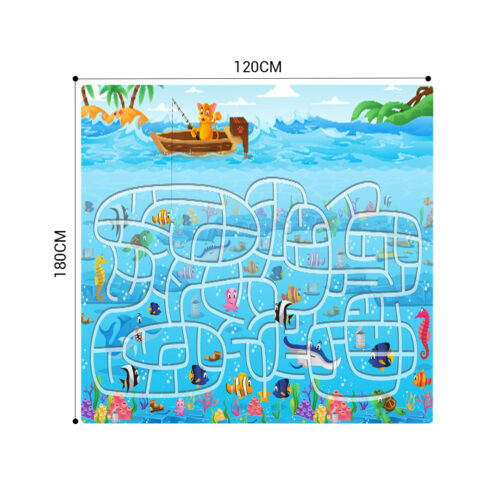 2x 120cm Kids Rug Street Map Play Mat Educational Baby Theme Park Area Rugs - Image 4