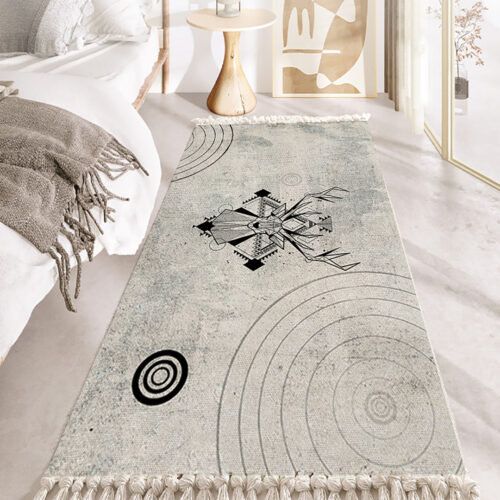 2x 90cm Woven Minimalist Bedroom Area Rug Carpet Decor - Image 2