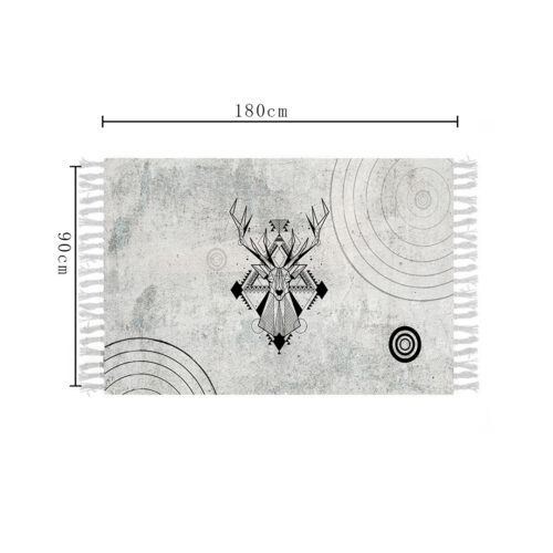 2x 90cm Woven Minimalist Bedroom Area Rug Carpet Decor - Image 3