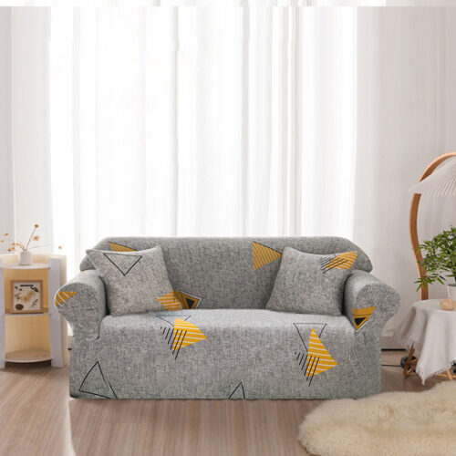 1-Seater Geometric Print Sofa Cover Couch Protector High Stretch Lounge Slipcover Decor - Image 4