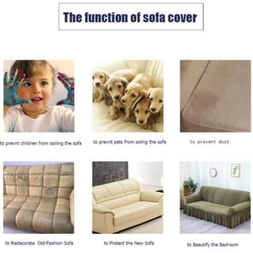 1-Seater Checkered Sofa Cover Couch Protector High Stretch Lounge Slipcover Decor - Image 7