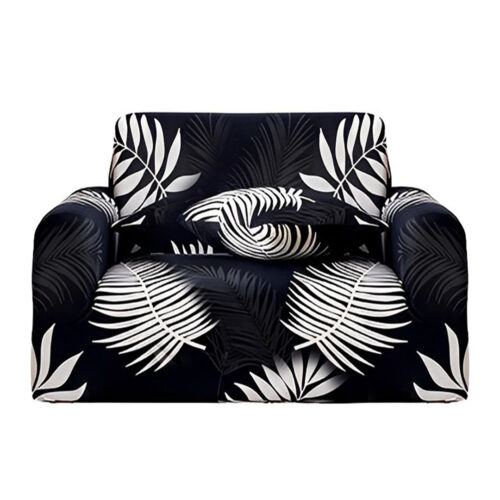 1-Seater Leaf Sofa Cover Couch Protector High Stretch Lounge Slipcover Decor
