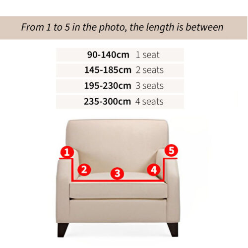 2-Seater Grey Sofa Cover Couch Protector High Stretch Lounge Slipcover Decor - Image 5
