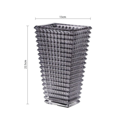 22cm Modern Gray Ceramic Glass Vase Decor - Image 6