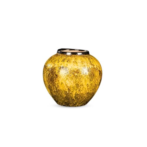 21x22cm Yellow Small Ceramic Flower Vase Elegant Living Room Decor
