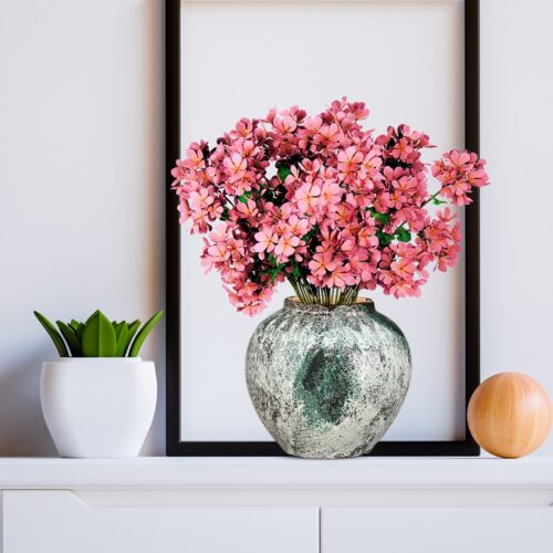 21x22cm Green Small Ceramic Flower Vase Elegant Living Room Decor - Image 4