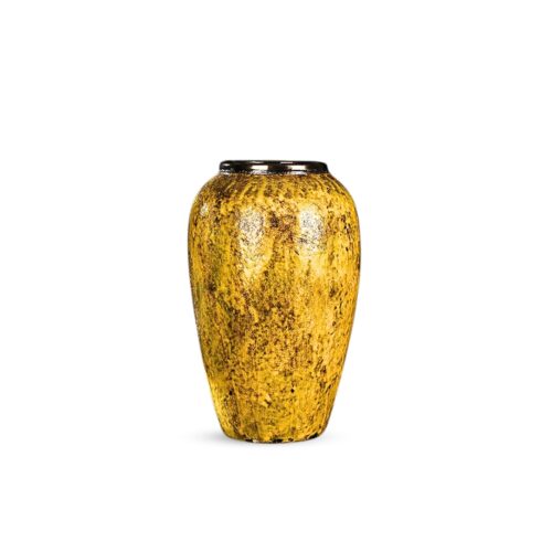 30x19cm Yellow Medium Ceramic Flower Vase Elegant Living Room Decor