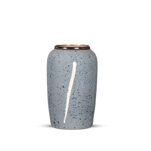 30x19cm Grey Medium Ceramic Flower Vase Elegant Living Room Decor