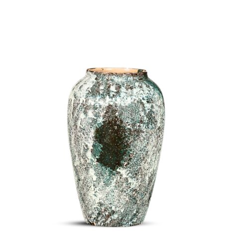 30x19cm Green Medium Ceramic Flower Vase Elegant Living Room Decor