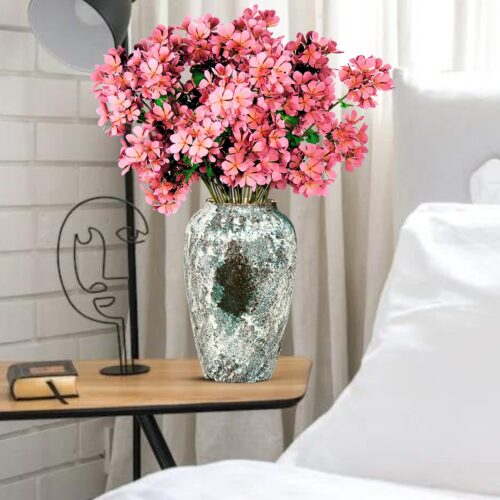 30x19cm Green Medium Ceramic Flower Vase Elegant Living Room Decor - Image 4