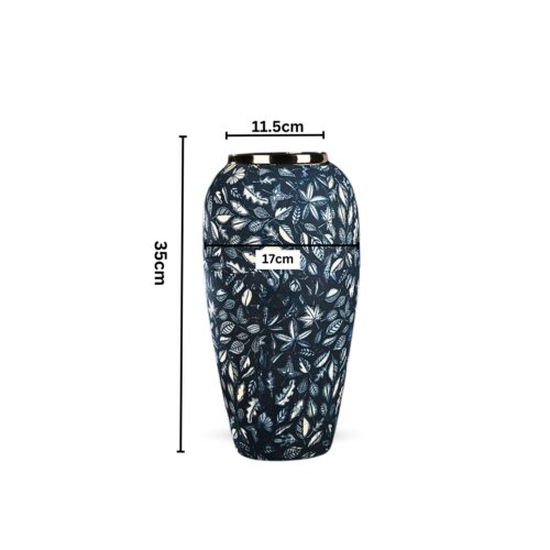 35x17cm Blue Large Ceramic Flower Vase Elegant Living Room Decor - Image 2