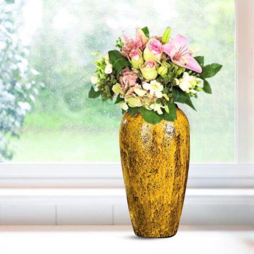 35x17cm Yellow Large Ceramic Flower Vase Elegant Living Room Decor - Image 4