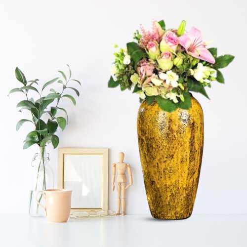 35x17cm Yellow Large Ceramic Flower Vase Elegant Living Room Decor - Image 6