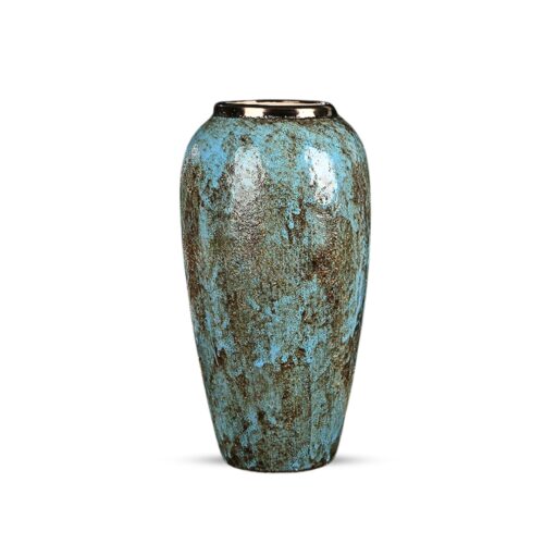 35x17cm Light Blue Large Ceramic Flower Vase Elegant Living Room Decor