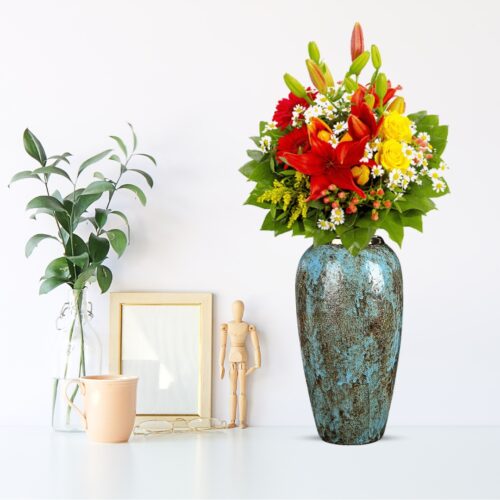 35x17cm Light Blue Large Ceramic Flower Vase Elegant Living Room Decor - Image 4