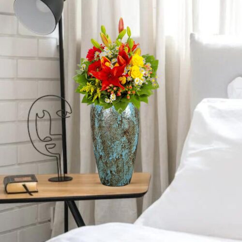 35x17cm Light Blue Large Ceramic Flower Vase Elegant Living Room Decor - Image 5
