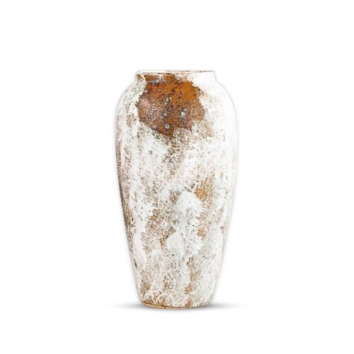 35x17 Gradient White Large Ceramic Flower Vase Elegant Living Room Decor