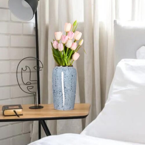 35x17cm Grey Large Ceramic Flower Vase Elegant Living Room Decor - Image 7