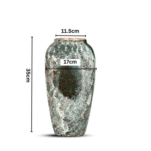 35x17cm Green Large Ceramic Flower Vase Elegant Living Room Decor - Image 2