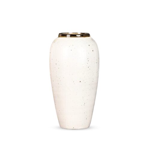 35x17cm Plain White Large Ceramic Flower Vase Elegant Living Room Decor