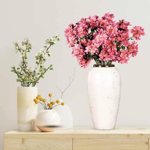 35x17cm Plain White Large Ceramic Flower Vase Elegant Living Room Decor - Image 3