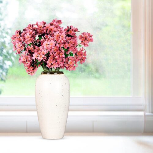 35x17cm Plain White Large Ceramic Flower Vase Elegant Living Room Decor - Image 4
