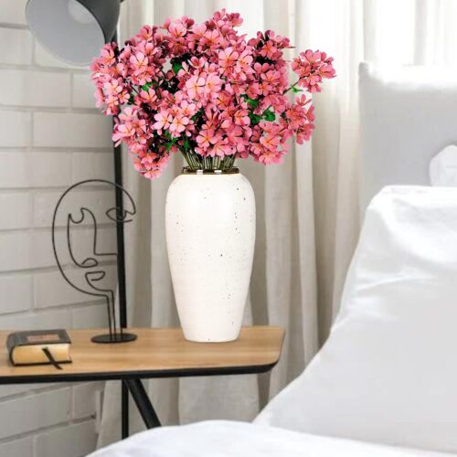 35x17cm Plain White Large Ceramic Flower Vase Elegant Living Room Decor - Image 5