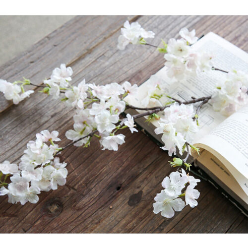 67cm Blue Glass Tall Floor Vase with 10pcs White Artificial Fake Flower Set - Image 10