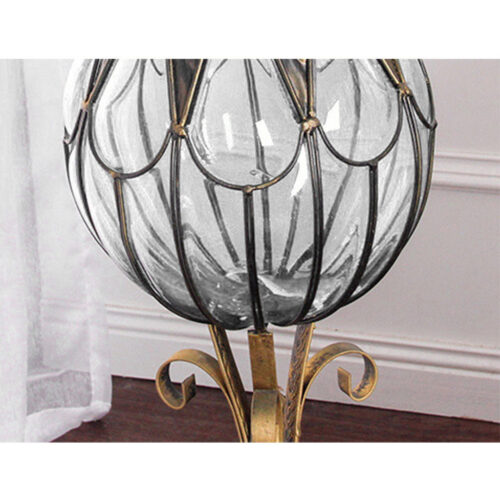 85cm Clear Glass Tall Floor Vase with 12pcs White Artificial Fake Flower Set - Image 5