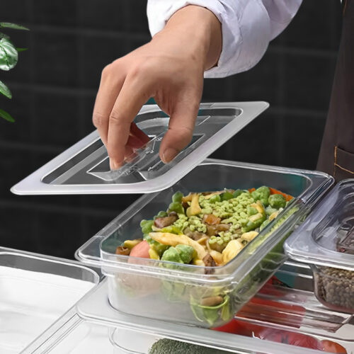 Clear Gastronorm 1/2 GN Lid Food Tray Top Cover - Image 2